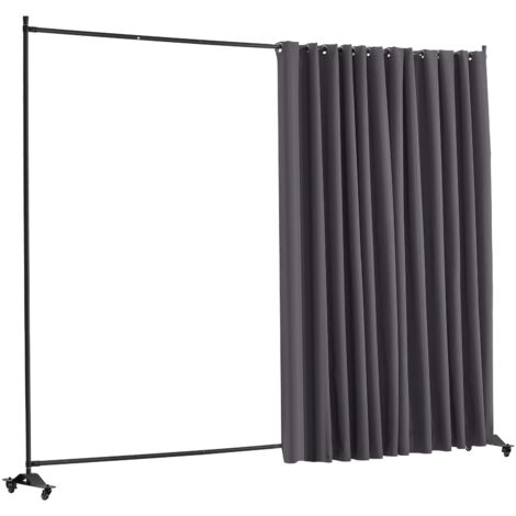 Mophorn Diviseur de pièce-diviseur de pièce de panneau portatif avec des roues, support de diviseur de rideau. Écran d'intimité autoportant