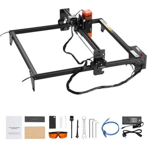 Mophorn Machine à Graver Laser 10 W avec Zone de Travail 38x40 cm, Vitesse de Déplacement 10000 mm/min, Point Compressé, Protection Oculaire