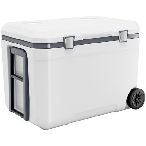 Mophorn Glacière portable 45 QT avec roulettes, conception isolée pour la rétention de la glace,  idéale pour les pique-niques et les voyages prolongés