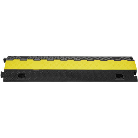 Mophorn   Rampe de protection de câble 5 pièces, 2 canaux, capacité de 22 000 lb/essieu, rampe de protection de fil et de tuyau en TPU robuste, ralentisseur de vitesse pour allée avec dessus rabattabl