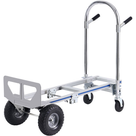 RedSwing Diable Convertible 2 En 1, Chariot Portable à 4 Roues Avec Pivotant, Chariot à