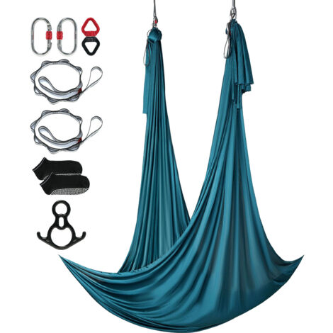 Mophorn Balançoire aérienne en soie et yoga, 11 mètres, kit de hamac en tissu nylon 100 g/m², matériel de montage complet, installation facile pour tous les niveaux de fitness et de musculation
