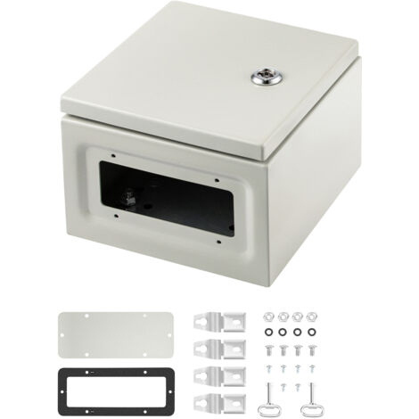 Mophorn Boîtier en acier NEMA, boîte électrique étanche NEMA 4X 8 x 8 x 6'', boîte de jonction extérieure/intérieure anti-poussière IP66 (1/5)
