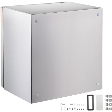 Mophorn Boîtier en acier inoxydable NEMA, boîte électrique en acier NEMA 4X 12 x 12 x 8 po. IP66 étanche à l'eau et à la poussière. Pour une utilisation en extérieur/intérieur. Livré avec plaque de m (1/5)