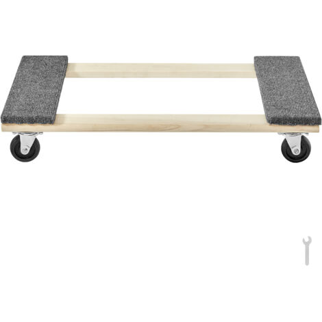 Mophorn  Roulant pour meubles , capacité de charge de 1 000 lb, 18 po x 30 po, 4 roulettes pivotantes en PP de 3 po, chariot de déménagement robuste en bois dur, chariot de déménagement