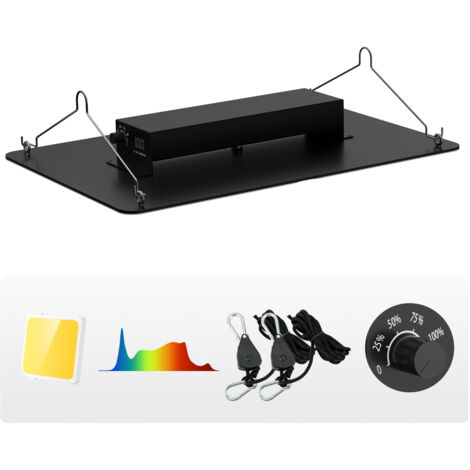 Mophorn  Lampe de culture à LED  300 W à spectre complet, diodes Samsung à intensité variable, pour plantes d'intérieur, semis, végétation, floraison, serre, pilote en guirlande, tente de culture