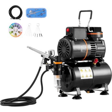 Kit Aérographe Complet Avec Compresseur Vintage 20 PSI – Idéal Débutants – Art, Maquillage, Nail Art, Gâteaux, Modélisme & Graffiti