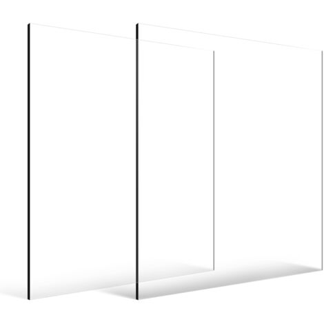 Mophorn Lot de 2 feuilles de plexiglas acrylique transparent 61 x 91 cm (1/4 po) pour travaux manuels, affichages DIY, cadres photo (1/5)