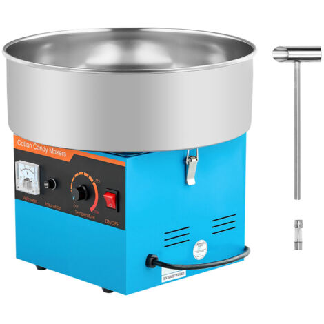 Mophorn Machine à Barbe à Papa Électrique 1000 W, avec Bol en Acier Inoxydable de 38 cm et Cuillère à Sucre, Facile à Nettoyer, Idéal pour Préparer des Confiseries lors de Fêtes et Anniversaires (1/5)