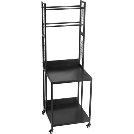 Mophorn Support mobile à 4 niveaux pour filaments, étagère de rangement pour imprimantes 3D, porte-bobines sur roulettes, organisateur pratique pour atelier d'impression 3D