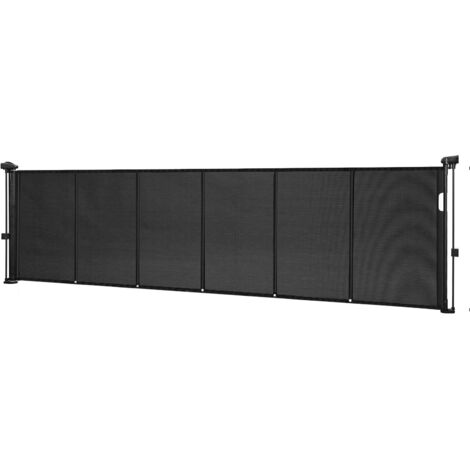 Mophorn – Barrière de sécurité extensible jusqu’à 280 cm – Hauteur 87 cm – Bande anti-escalade – Installation adaptable pour animaux – Design en maille noire