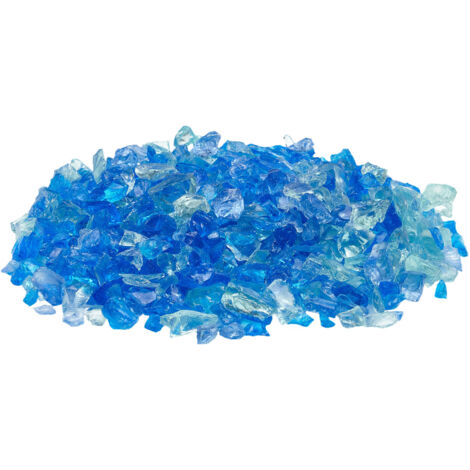 Mophorn Verre de feu pour braséro, 4,5 kg, pierres en verre pour foyer à gaz, 19,05 mm, sans fumée, pierres décoratives pour cheminée à gaz, bleu aqua, bleu caraïbes, vert aqua (1/5)