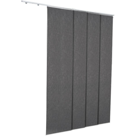 Mophorn Store à panneaux occultants verticaux sur rail extensible 116-218 cm de large, panneau japonais réglable jusqu'à 243 cm de haut, idéal pour portes coulissantes