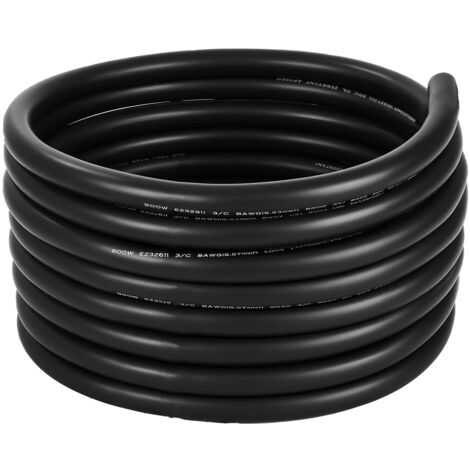 Mophorn Câble d'alimentation 6AWG 25pi(3conducteurs), câble électrique