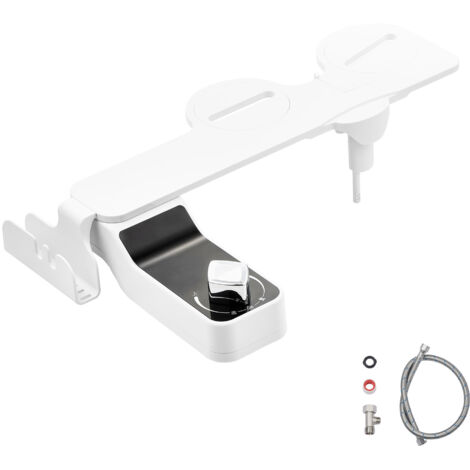 Mophorn Pulvérisateur de bidet non électrique, accessoire ultra-fin de 7 mm pour toilettes, avec pression d'eau réglable, buses rétractables doubles, eau froide pour nettoyage avant et arrière (1/5)