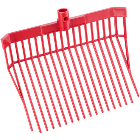 Tête De Rechange De Fourche à Fumier, Lot De 6, Tête De Fourche à Foin à 18 Dents Inclinées En Plastique PP, Râteau à Fumier De Cheval Pour Ramasser Le Fumier