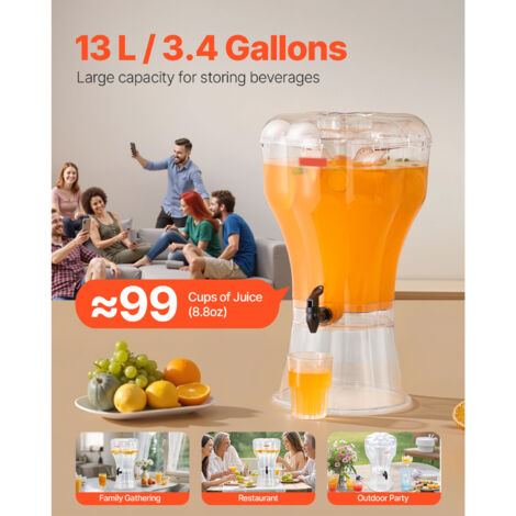 Tradineur Carafe En Verre Pour Servir Eau, Boissons Froides