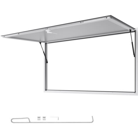 Mophorn Fenêtre de service pour camion-restaurant 188 x 101,6 cm, cadre en alliage d'aluminium, avec porte à auvent et crochet de traction, sans verre, idéale pour stands de vente (1/5)