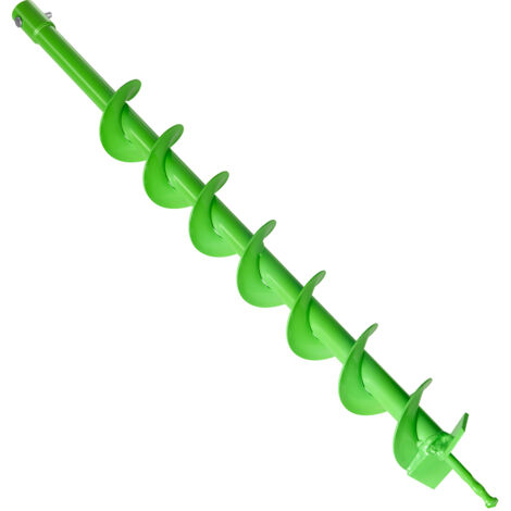 Mophorn Foret hélicoïdal pour plantation, Ø 6 cm x 79 cm, spirale, compatible avec les forets de 1 cm de diamètre intérieur, outil durable pour plantation de bulbes, fixation pour poteaux de jardin
