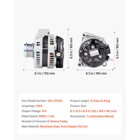 Alternateur TESLA TECHNICS TT11470 PRO 12V 70A - Compatible SEAT, SKODA, VOLKSWAGEN - Installation Facile & Qualité Premium