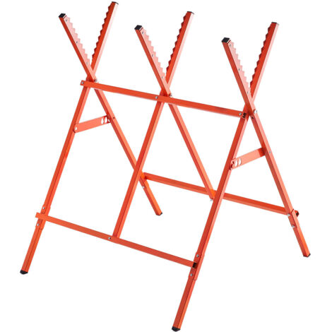 Mophorn Chevalet de sciage pliable, capacité de charge 117,9 kg, hauteur ajustable, équipé de pieds stables et patins antidérapants, idéal pour travaux de menuiserie, charpentiers et bricoleurs (1/5)