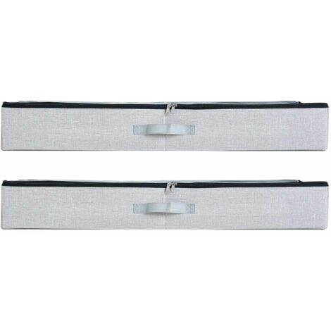 Mophorn Lot de 2 sacs de rangement sous lit 45 L, organisateurs avec couvercles transparents pour chaussures, vêtements et couvertures, idéal pour chambre et maison (1/5)
