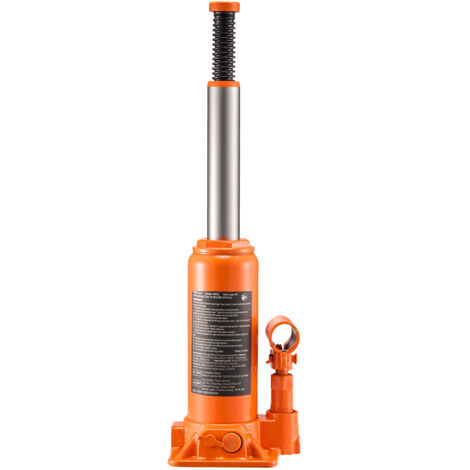 Mophorn Cric hydraulique bouteille 6 T, capacité élevée, plage de levage 195-375 mm, idéal pour véhicules, réparations automobiles, équipements agricoles et usage en atelier ou garage, couleur orange (1/5)