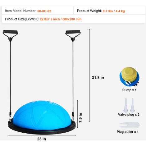Ballon Sauteur Pogo Avec Poignée Et Pompe – Antidérapant, Pour Enfants Et Adultes, Intérieur/extérieur, Charge 300 Kg