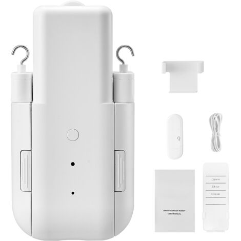 Mophorn Ouvre-rideau électrique automatique avec contrôle via application et télécommande, compatible avec Alexa et Google Home, programmation d'ouverture et de fermeture, adapté aux rails en U et I (1/5)