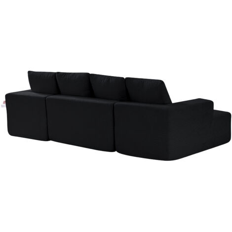 Canapé Sectionnel Convertible Modulaire En Forme De L Avec Rangement Ottoman Ensemble De Salon