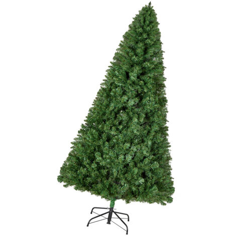 Mophorn Sapin de Noël artificiel 220 cm, arbre décoratif intérieur avec 1346 branches en PVC, support métallique robuste, idéal pour salon, chambre, centre commercial, parc ou bureau, couleur verte (1/5)