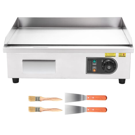 Mophorn Plancha Électrique 3200 W, Surface de Cuisson Commerciale 535x300 mm, Plaque en Acier Inoxydable avec Température Ajustable de 50 à 300 °C, Inclut Accessoires, Idéale pour Barbecue