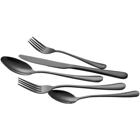 Mophorn Ménagère 30 pièces en acier inoxydable, finition miroir, compatible lave-vaisselle, comprenant couteaux, fourchettes et cuillères pour 6 personnes, idéale pour la cuisine et la maison (1/5)