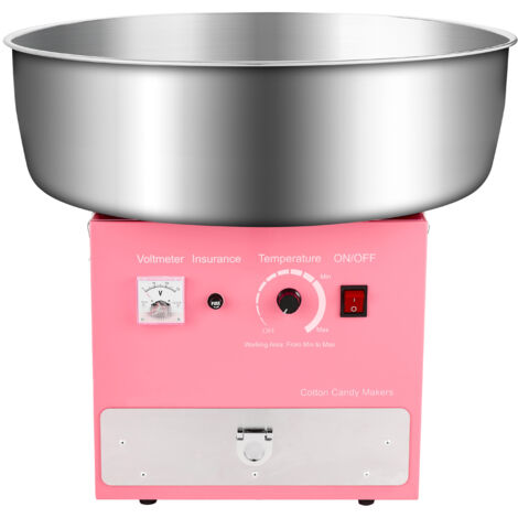 Mophorn Machine à barbe à papa électrique, 1000 W, appareil commercial avec bol en acier inoxydable de 52 cm, cuillère à sucre et tiroir intégré (1/5)