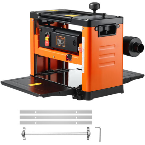 Mophorn Raboteuse d'Épaisseur Électrique avec 3 Lames, Largeur de Coupe 33 cm, Moteur 2000 W, 23500 tr/min, Double Rouleau, Protection Contre les Surcharges, Vitesse Unique pour Bois Dur et Tendre