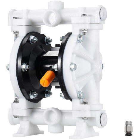 Mophorn Pompe pneumatique à double membrane 16,64 L/min, idéale pour le transfert d'huile usagée, avec entrée et sortie d'air standard, corps en polypropylène, adaptée au diesel, graisse (1/5)