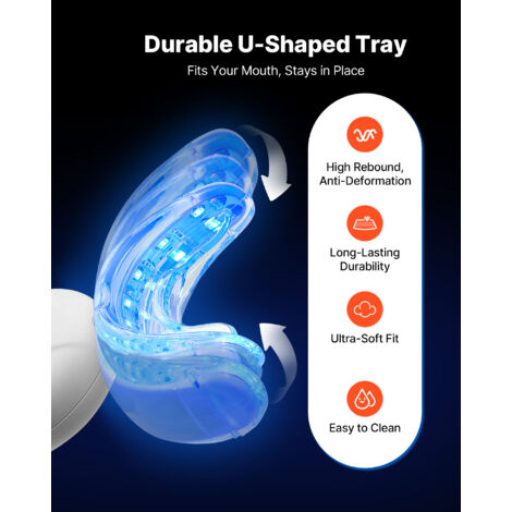 Kit De Blanchiment Dentaire LED Bleue Sans Fil - Pour Un Sourire éclatant, Neuf Sous Blister
