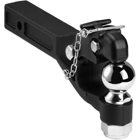 Mophorn Crochet d'attelage, 20 000 lb, attelage pour récepteur militaire de 2 po, boule d'attelage de 2-5/16 po, convient aux anneaux de lunette de 2,5 à 3 po, longueur de 15,6 po, noir
