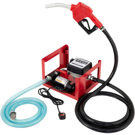 Mophorn Pompe à Huile Automatique 220 V, Transfert Diesel Électrique 2800 tr/min, Débit 40 L/min, Pompe Auto-Aspirante avec Débitmètre et Moteur Performant