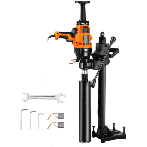 Mophorn Perceuse à carotteuse , diamètre de perçage de 0,8 à 6,3 pouces, 2000 W, portable et robuste avec Soutien et foret, humide/sec, pour béton, brique, marbre
