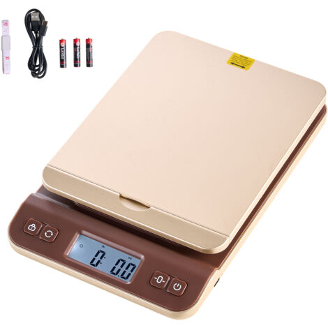 Balance Numérique Pour Colis KUAIVO 200kg/10g - Fonction Hold/Tare, écran LCD, Acier Inox