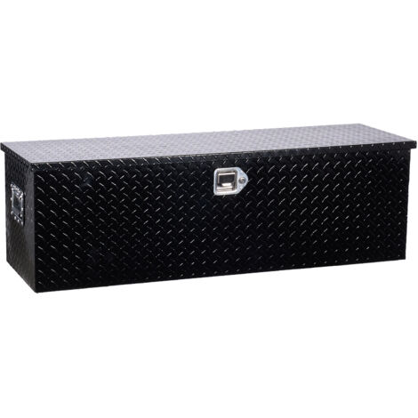 Mophorn Boîte à outils en aluminium pour camion, 1244,6 x 381 x 381 mm, coffre avec poignées latérales et système de verrouillage à clé,idéal pour remorques, bennes de camion et camping-cars, finition