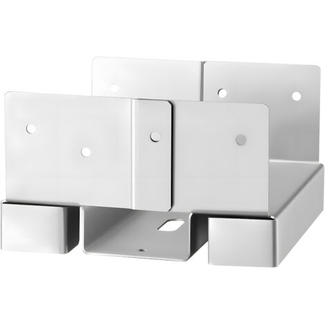 Mophorn Support de poteaux en bois, lot de 10, base de poteau, dimensions internes 139,5x141,5 mm, acier au carbone, fixation de poteaux au béton pour balustrades, pergolas, colonnes et patios (1/5)