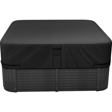 Mophorn Housse de protection pour spa extérieur, 1930 x 1930 x 508 mm, résistante aux intempéries et à l'eau, fabriquée en tissu Oxford 600D durable avec une résistance à la déchirure de 950N, noire