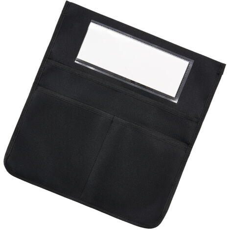 Mophorn Pochette de Chaise, Lot de 24, Poche de Rangement pour Dossier de Chaise, 36x38 cm, Organiseur avec Étiquette Nominative, Idéal pour Classe, École, Maison, Noir (1/5)