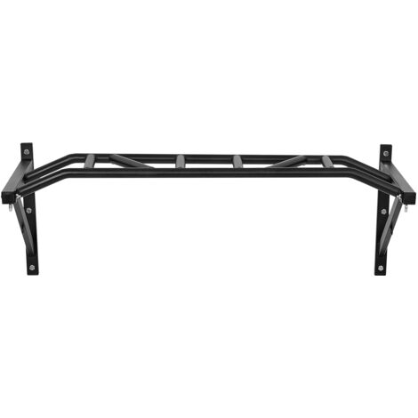 Mophorn Barre de traction murale 1260 mm, barre de fitness polyvalente en acier solide, supportant jusqu'à 200 kg, station d'exercice avec crochets, idéale pour une salle de sport à domicile