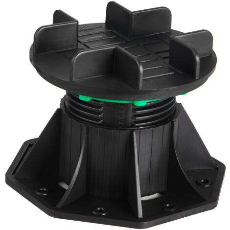 Mophorn Plot de terrasse en plastique PP, lot de 8, hauteur ajustable de 90 à 118 mm, capacité de charge de 997,9 kg, base de support pour plateformes, adapté aux sols en bois, béton