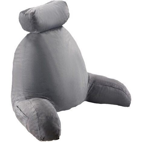 Coussin de lecture avec coussin de nuque et soutien lombaire et housse amovible lavable doux pour les bras et les poignets Idéal pour lire et regarder la télévision 75 x 40 x