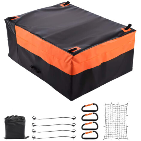 Mophorn Sac de transport pour attelage, PVC 840D résistant à l'eau, 0,736 m³, sac de rangement robuste pour benne de camion avec tendeurs, filet et mousquetons, adapté à divers SUV et camionnettes