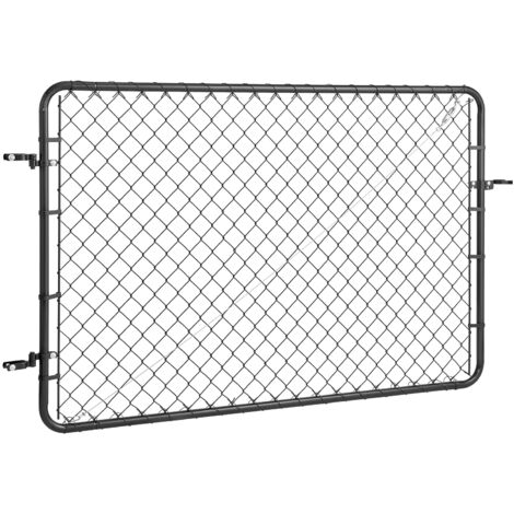 Mophorn Portillon de jardin 183x122 cm, porte de clôture réglable en acier galvanisé avec revêtement plastique, facile à installer, idéale pour fermes, poteaux non inclus